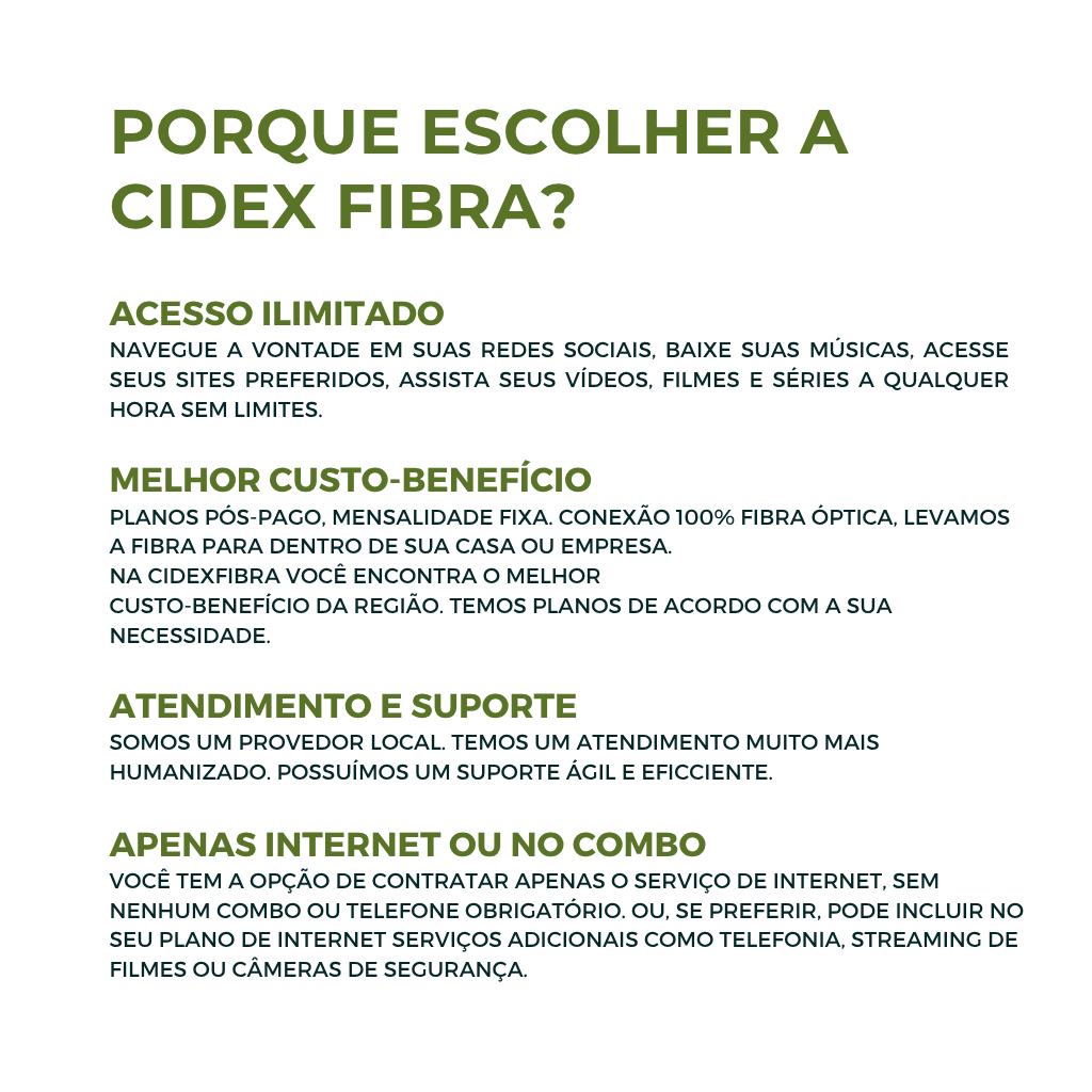 PORQUE ESCOLHER A CIDEX